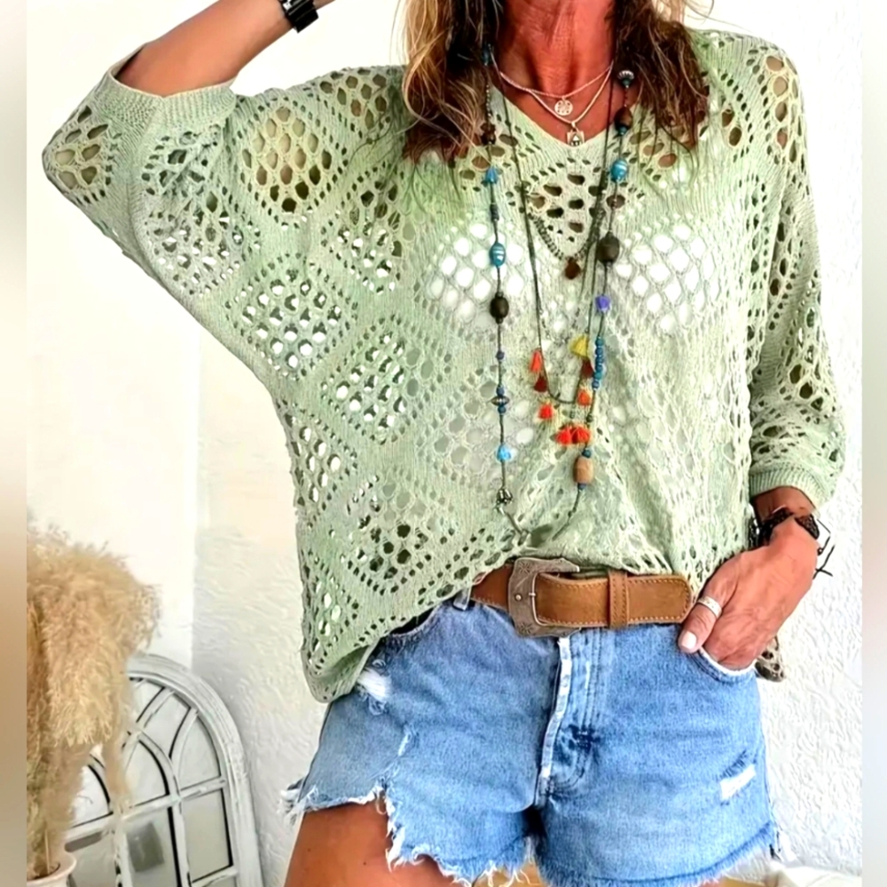 Sage Crochet Top